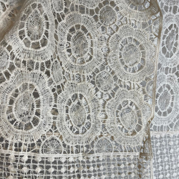 NWT Rooted Soul Creme Crocheted Fringe Boho Western Rodeo Cowgirl Lace Vest - Picture 7 of 8